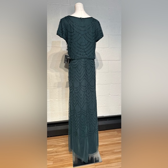 Elegant Green Beaded Dress - Picture 4 of 8